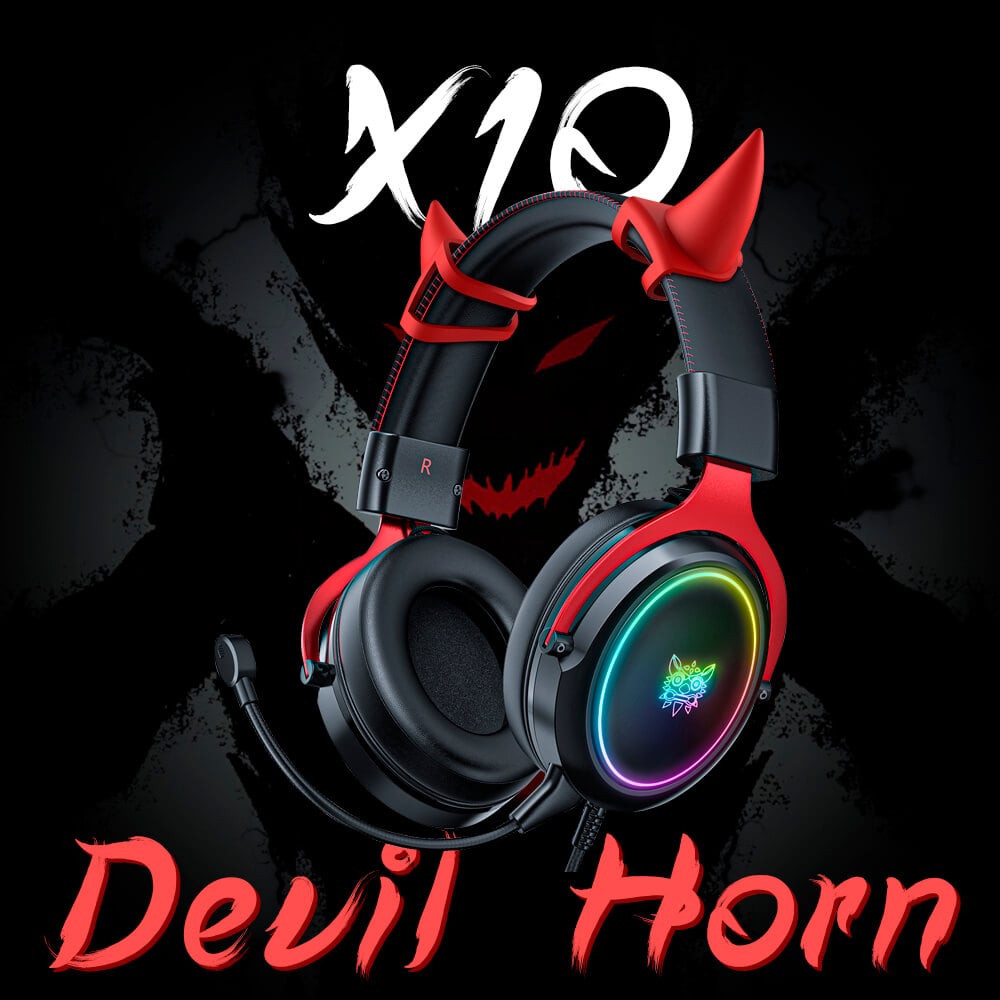 หูฟังเกมมิ่ง ONIKUMA X10 CAT EARS GAMING HEADSET - DEVIL HORN